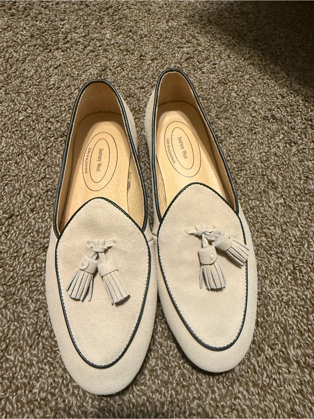 Journey West Women's Suede Tassel Loafer Slip-On Penny Shoes 7/5.